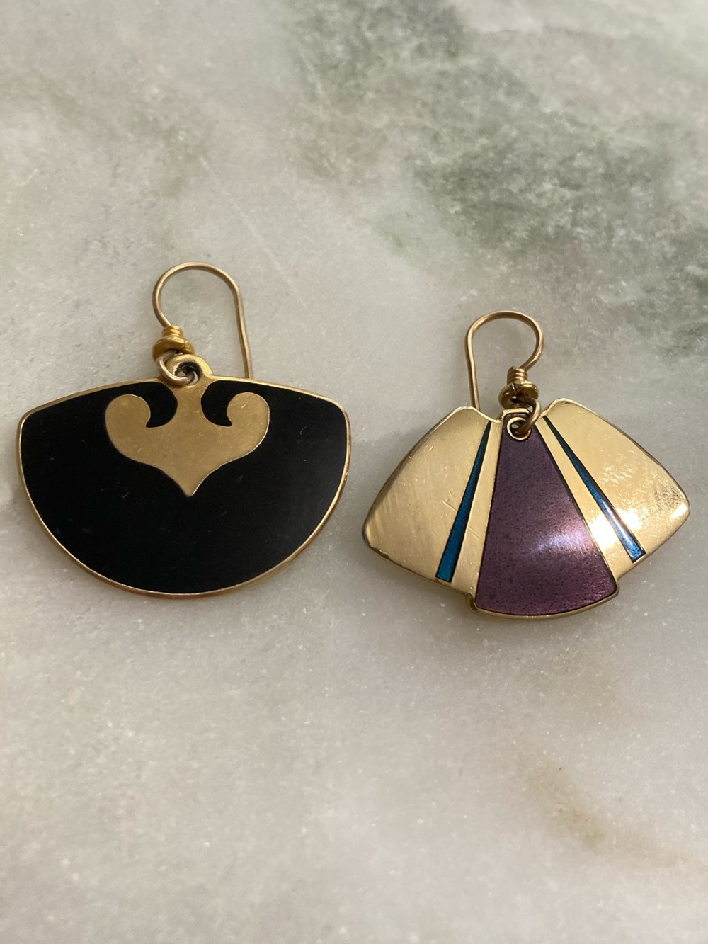 Laurel Burch Fan Earrings Vintage